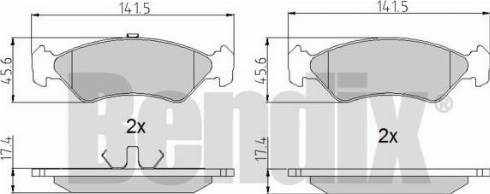 BENDIX 510154 - Kit pastiglie freno, Freno a disco autozon.pro