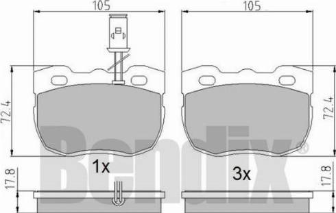 BENDIX 510156 - Kit pastiglie freno, Freno a disco autozon.pro