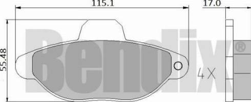 BENDIX 510108 - Kit pastiglie freno, Freno a disco autozon.pro