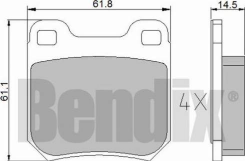 BENDIX 510114 - Kit pastiglie freno, Freno a disco autozon.pro