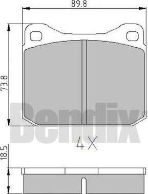 BENDIX 510111 - Kit pastiglie freno, Freno a disco autozon.pro