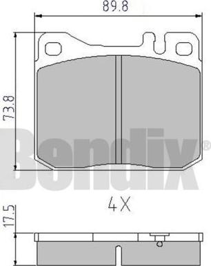 BENDIX 510112 - Kit pastiglie freno, Freno a disco autozon.pro