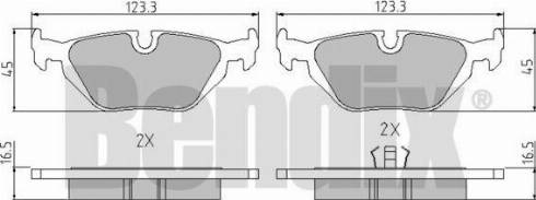 BENDIX 510117 - Kit pastiglie freno, Freno a disco autozon.pro