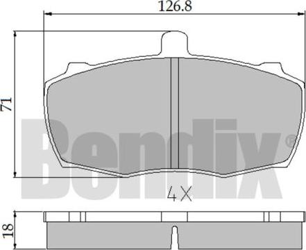 BENDIX 510181 - Kit pastiglie freno, Freno a disco autozon.pro