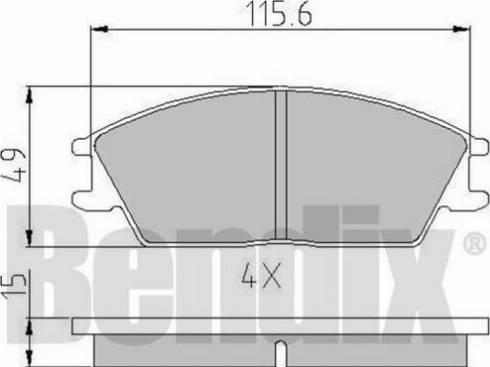 BENDIX 510182 - Kit pastiglie freno, Freno a disco autozon.pro