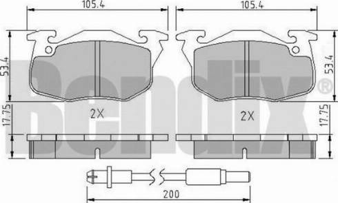 BENDIX 510187 - Kit pastiglie freno, Freno a disco autozon.pro