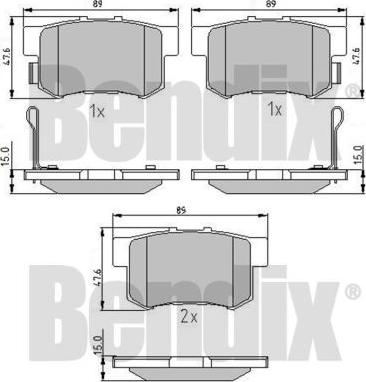 BENDIX 510132 - Kit pastiglie freno, Freno a disco autozon.pro