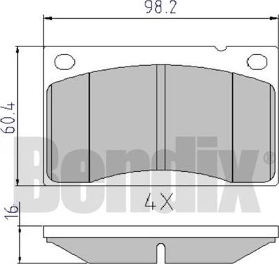 BENDIX 510137 - Kit pastiglie freno, Freno a disco autozon.pro