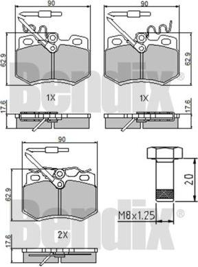 BENDIX 510120 - Kit pastiglie freno, Freno a disco autozon.pro