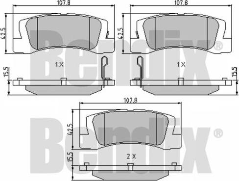 BENDIX 510176 - Kit pastiglie freno, Freno a disco autozon.pro