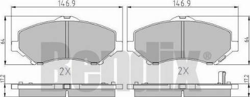 BENDIX 510850 - Kit pastiglie freno, Freno a disco autozon.pro