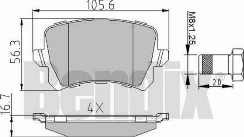 BENDIX 510853 - Kit pastiglie freno, Freno a disco autozon.pro