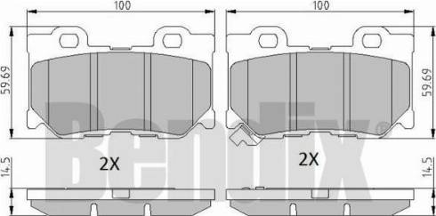 BENDIX 510852 - Kit pastiglie freno, Freno a disco autozon.pro