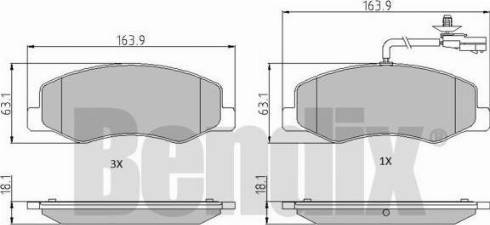 BENDIX 510865 - Kit pastiglie freno, Freno a disco autozon.pro