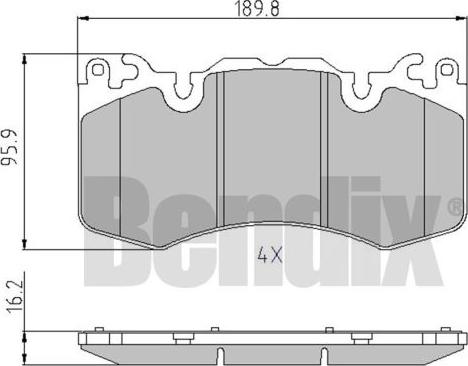 BENDIX 510863 - Kit pastiglie freno, Freno a disco autozon.pro