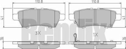 BENDIX 510862 - Kit pastiglie freno, Freno a disco autozon.pro