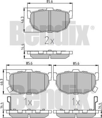 BENDIX 510806 - Kit pastiglie freno, Freno a disco autozon.pro