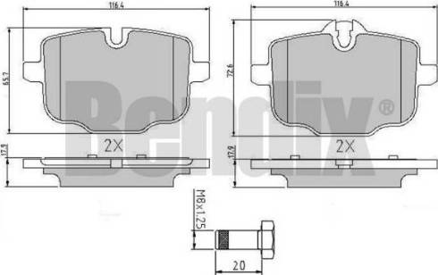 BENDIX 510803 - Kit pastiglie freno, Freno a disco autozon.pro