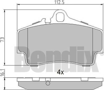 BENDIX 510802 - Kit pastiglie freno, Freno a disco autozon.pro