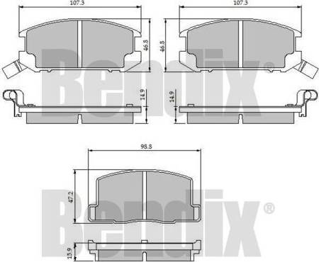 BENDIX 510807 - Kit pastiglie freno, Freno a disco autozon.pro