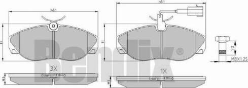 BENDIX 510812 - Kit pastiglie freno, Freno a disco autozon.pro