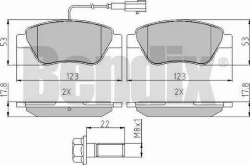 BENDIX 510884 - Kit pastiglie freno, Freno a disco autozon.pro