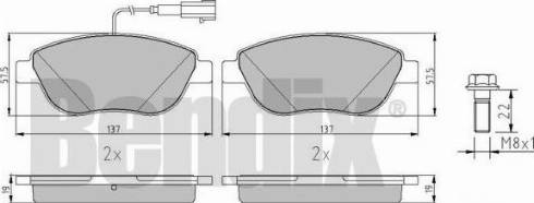 BENDIX 510883 - Kit pastiglie freno, Freno a disco autozon.pro