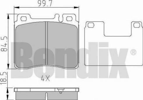 BENDIX 510839 - Kit pastiglie freno, Freno a disco autozon.pro