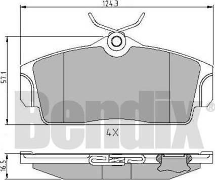 BENDIX 510826 - Kit pastiglie freno, Freno a disco autozon.pro