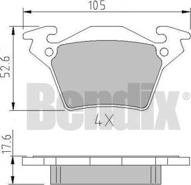 BENDIX 510823 - Kit pastiglie freno, Freno a disco autozon.pro