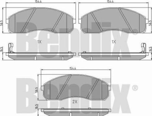 BENDIX 510827 - Kit pastiglie freno, Freno a disco autozon.pro