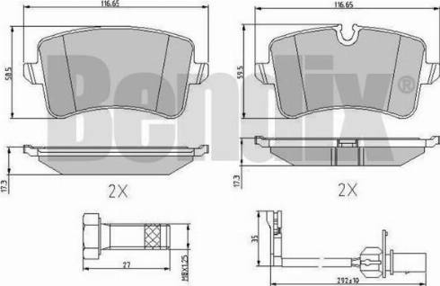 BENDIX 510875 - Kit pastiglie freno, Freno a disco autozon.pro