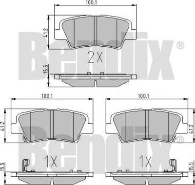 BENDIX 510870 - Kit pastiglie freno, Freno a disco autozon.pro