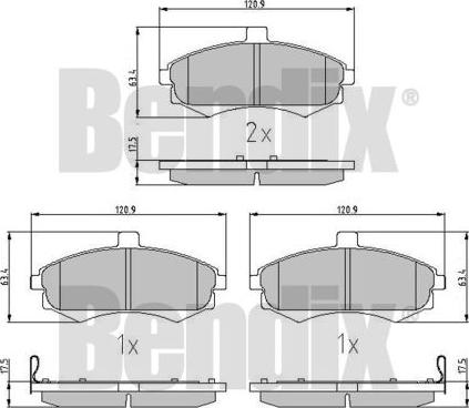 BENDIX 510871 - Kit pastiglie freno, Freno a disco autozon.pro