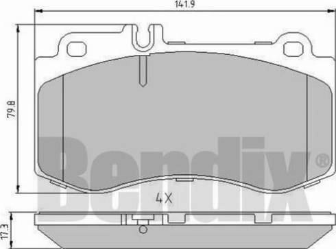 BENDIX 510878 - Kit pastiglie freno, Freno a disco autozon.pro