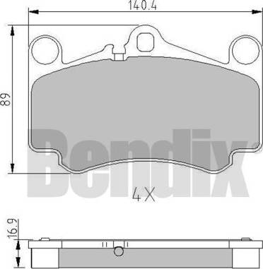 BENDIX 510872 - Kit pastiglie freno, Freno a disco autozon.pro