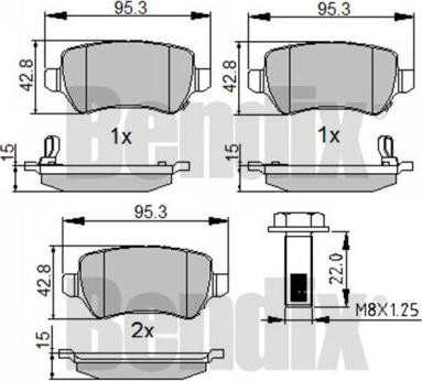 BENDIX 510399 - Kit pastiglie freno, Freno a disco autozon.pro