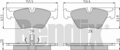 BENDIX 510392 - Kit pastiglie freno, Freno a disco autozon.pro