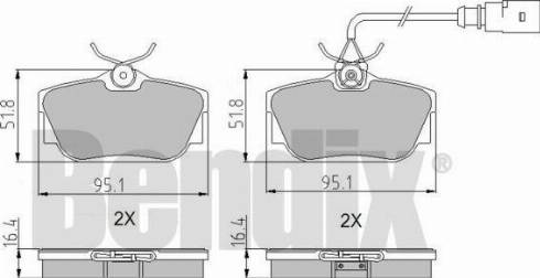 BENDIX 510397 - Kit pastiglie freno, Freno a disco autozon.pro