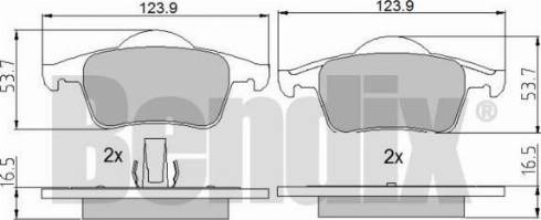 BENDIX 510346 - Kit pastiglie freno, Freno a disco autozon.pro