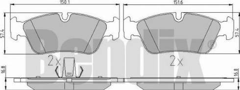 BENDIX 510348 - Kit pastiglie freno, Freno a disco autozon.pro