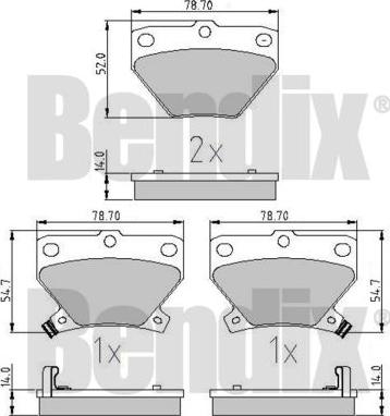 BENDIX 510359 - Kit pastiglie freno, Freno a disco autozon.pro