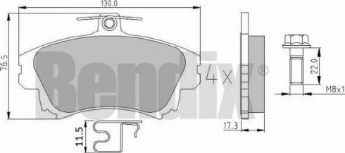 BENDIX 510354 - Kit pastiglie freno, Freno a disco autozon.pro