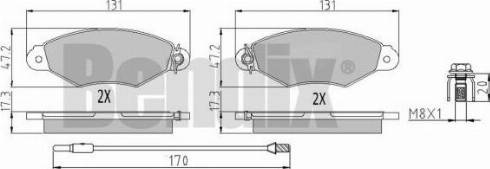 BENDIX 510351 - Kit pastiglie freno, Freno a disco autozon.pro