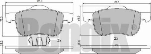 BENDIX 510352 - Kit pastiglie freno, Freno a disco autozon.pro