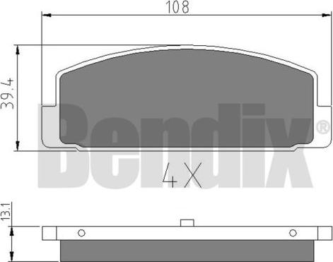 BENDIX 510360 - Kit pastiglie freno, Freno a disco autozon.pro