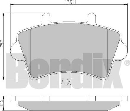 BENDIX 510368 - Kit pastiglie freno, Freno a disco autozon.pro