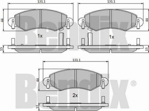 BENDIX 510367 - Kit pastiglie freno, Freno a disco autozon.pro