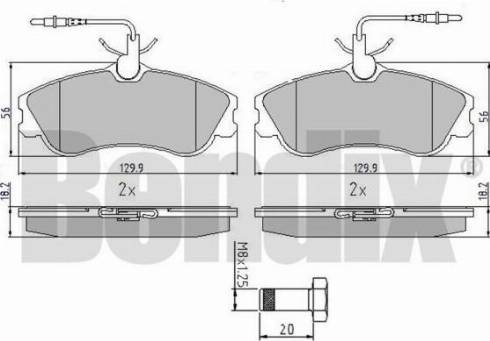 BENDIX 510306 - Kit pastiglie freno, Freno a disco autozon.pro