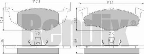 BENDIX 510308 - Kit pastiglie freno, Freno a disco autozon.pro